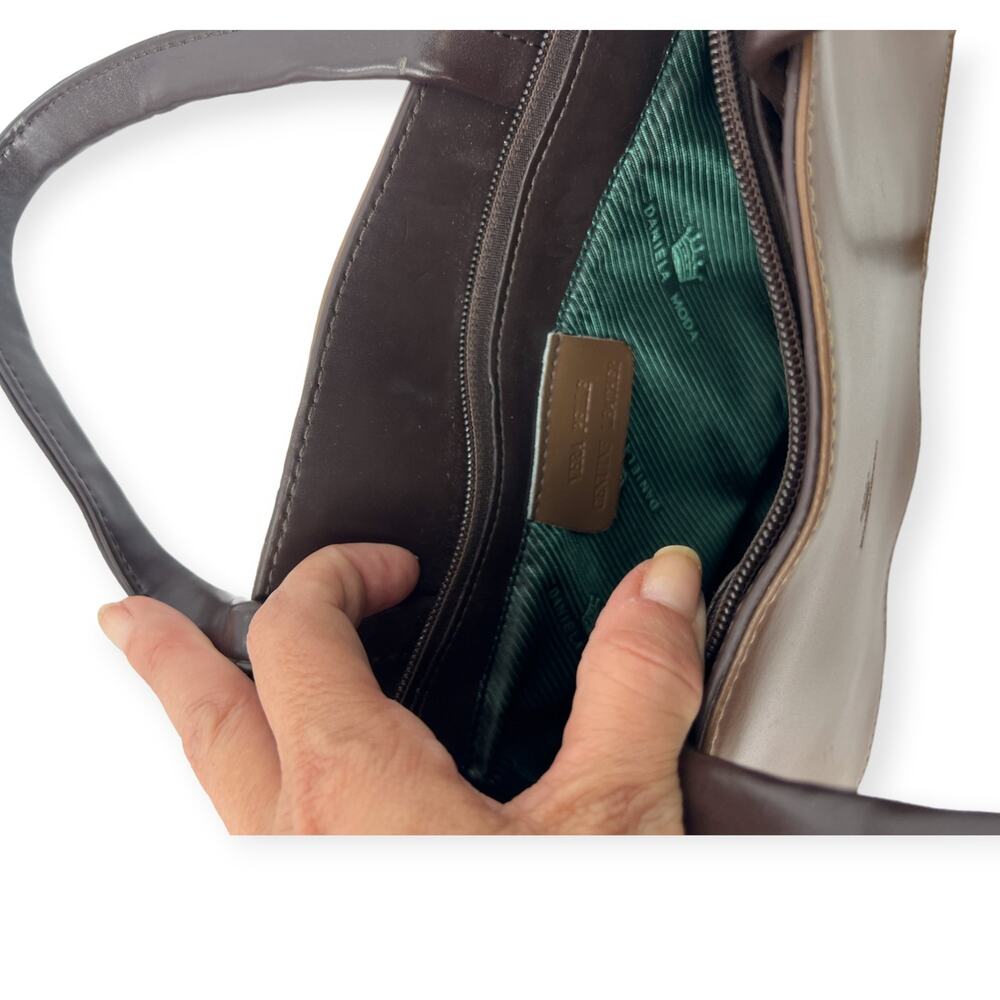 Vintage ITALIAN Designer Daniella Moda HANDBAG Asymmetrical Crossbody Bag Purse - Picture 3 of 8